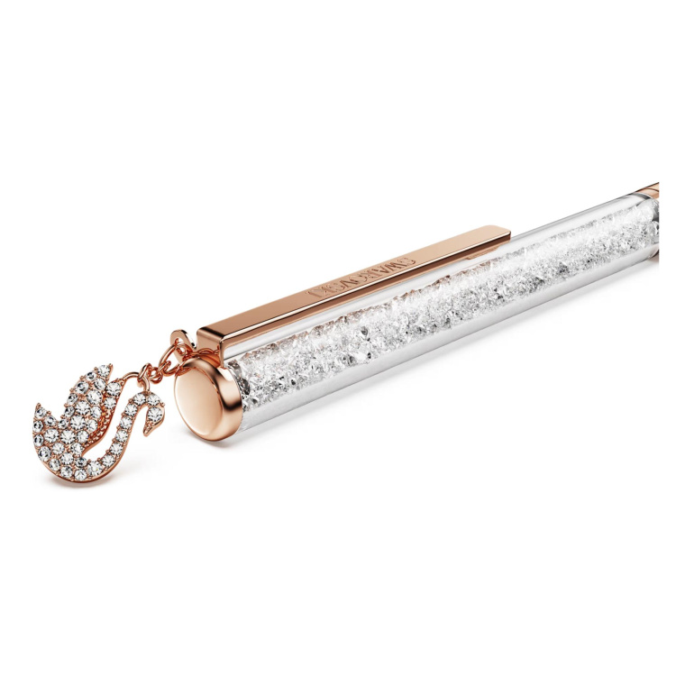 Crystalline ballpoint pen Swan, Rose gold-tone plated